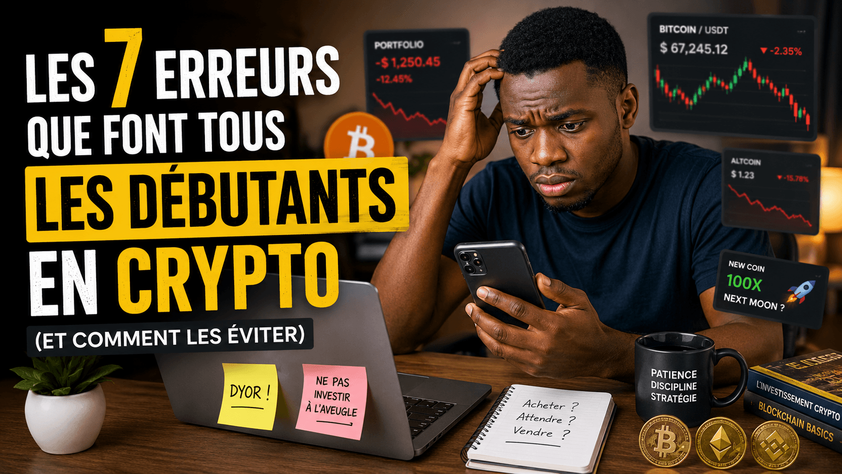 Les 7 erreurs que font tous les débutants en crypto et comment les éviter