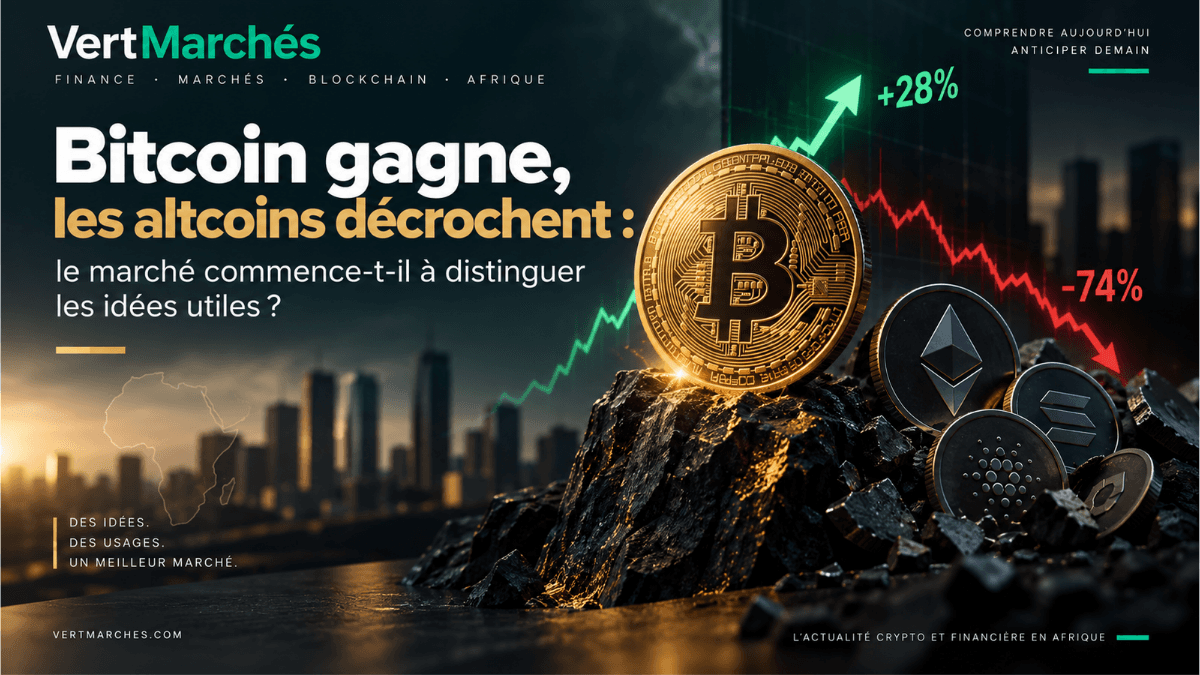 Bitcoin gagne, les altcoins décrochent : le marché commence-t-il à distinguer les idées utiles ?